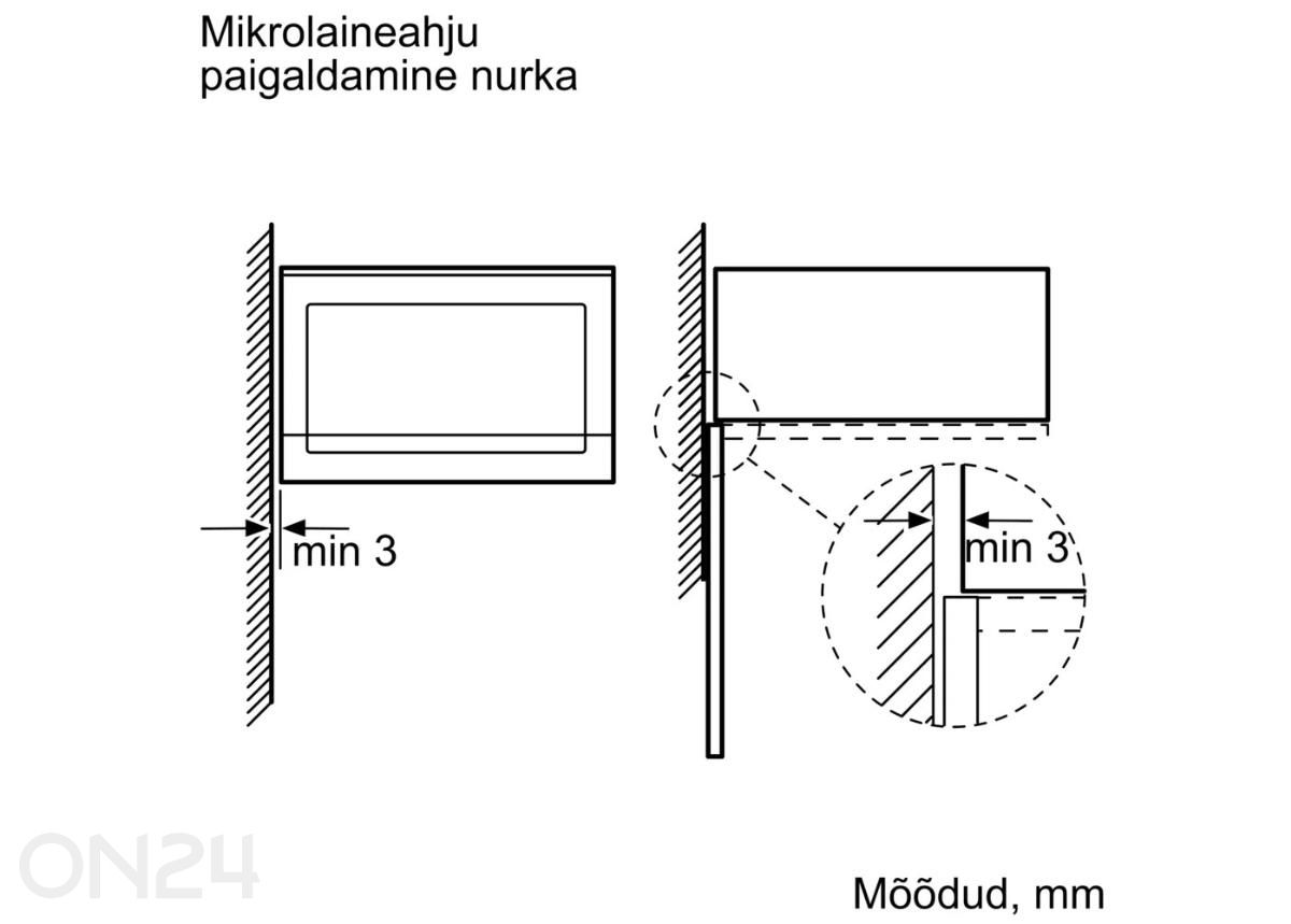 Integreeritav mikrolaineahi Bosch BFL523MS0 suurendatud