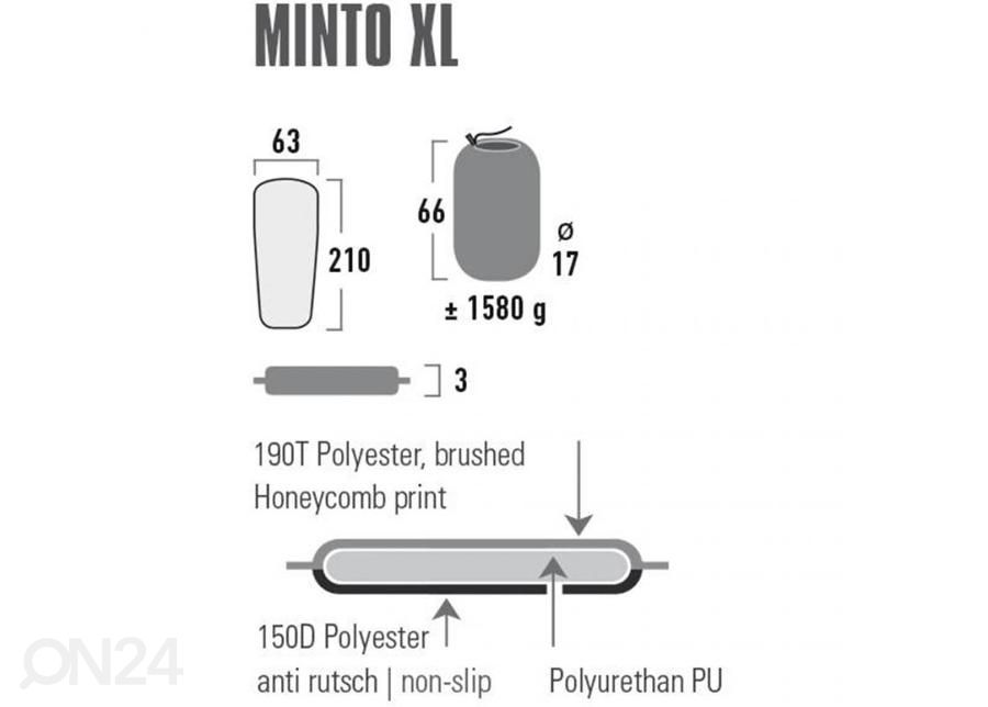 Isetäituv matkamatt High Peak Minto XL 210x63x3 cm suurendatud