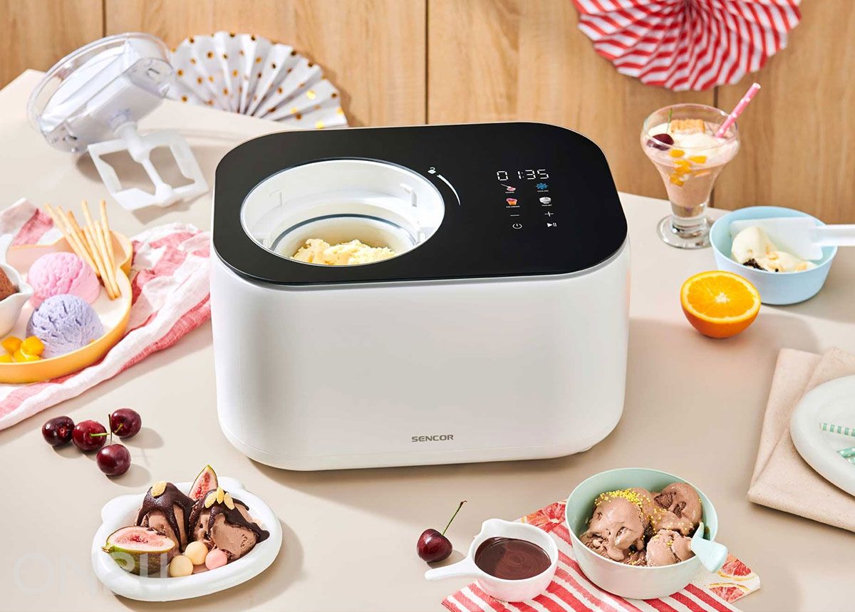 Jäätisevalmistaja kompressoriga Sencor SIC3000WH suurendatud