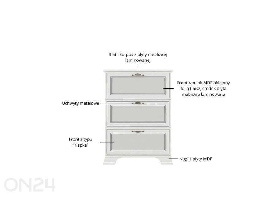 Jalanõudekapp Tiffany II suurendatud