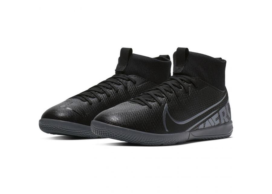 jalgpallijalatsid saali lastele Nike Mercurial Superfly 7 Academy IC JR AT8135 001 must suurendatud