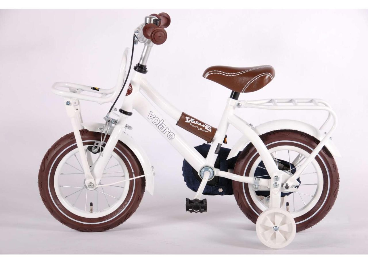 Jalgratas väikelastele Urban Jeans White 12 tolli Volare suurendatud