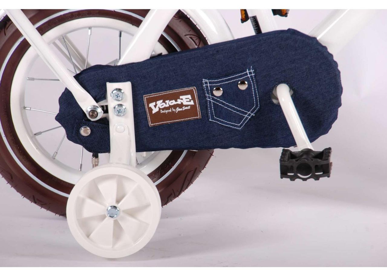 Jalgratas väikelastele Urban Jeans White 12 tolli Volare suurendatud