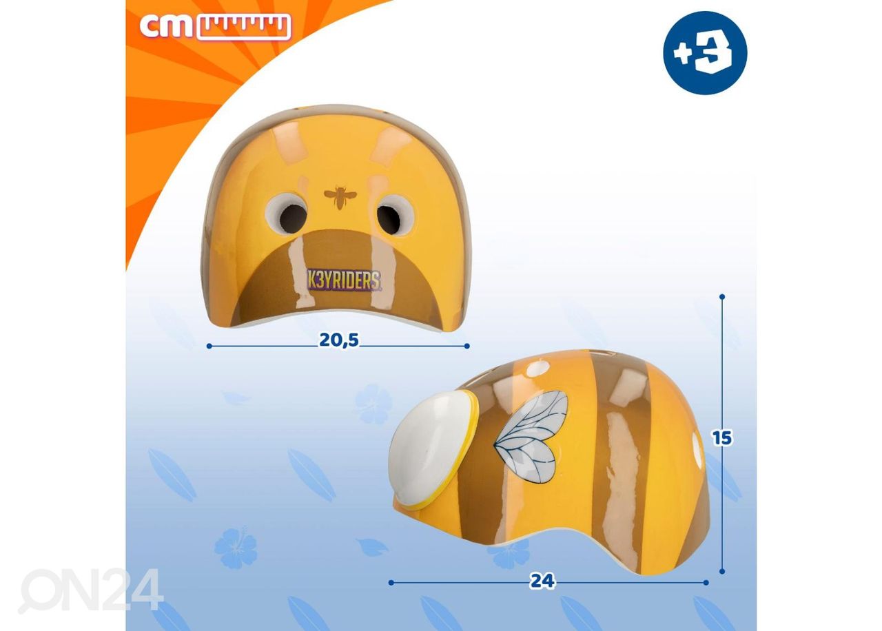 Jalgrattakiiver 3D Mesilane K3YRIDERS 52-55 cm suurendatud