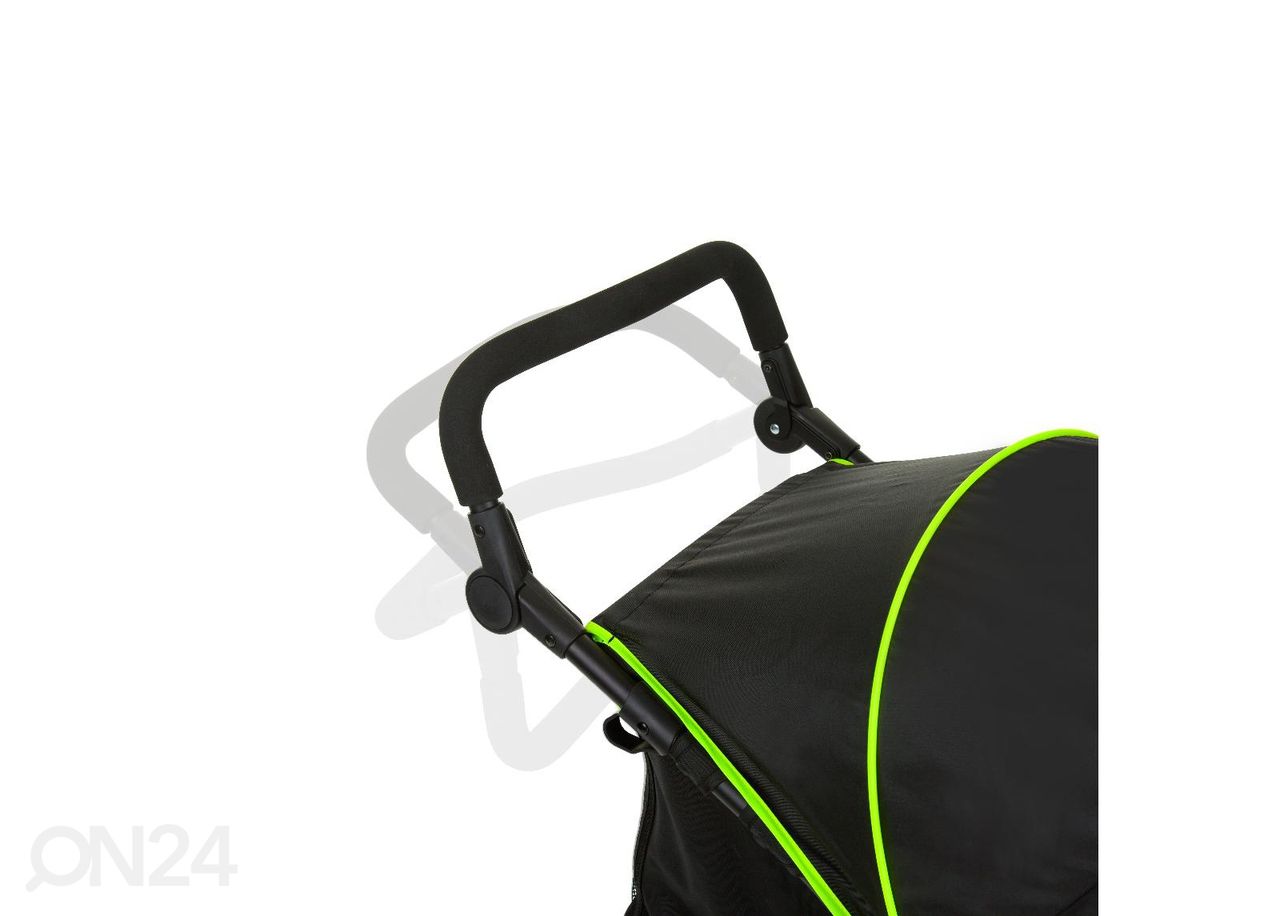 Jalutuskäru Hauck Comfort Runner must/neoonkollane suurendatud