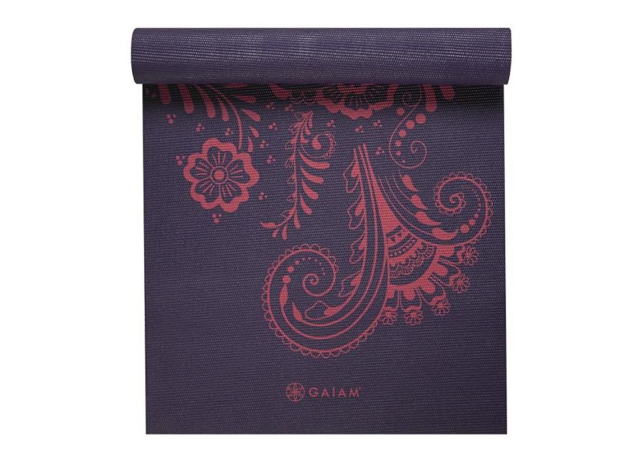 Joogamatt Gaiam Premium Auabergine Swirl suurendatud