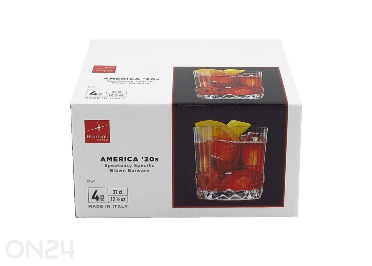 Joogiklaas America'20s 37 cl, 4 tk suurendatud