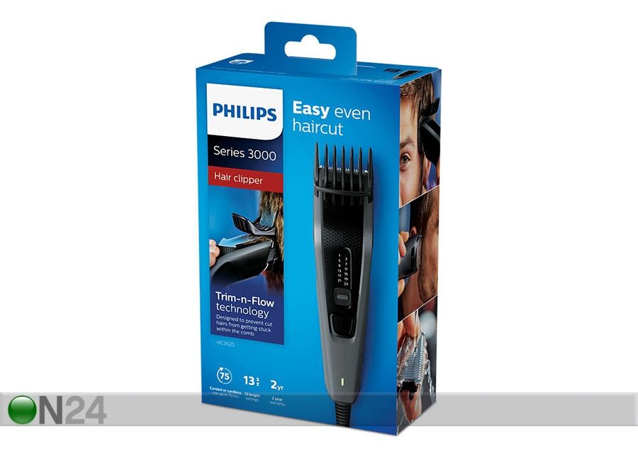Juukselõikusmasin Philips 3000 seeria suurendatud