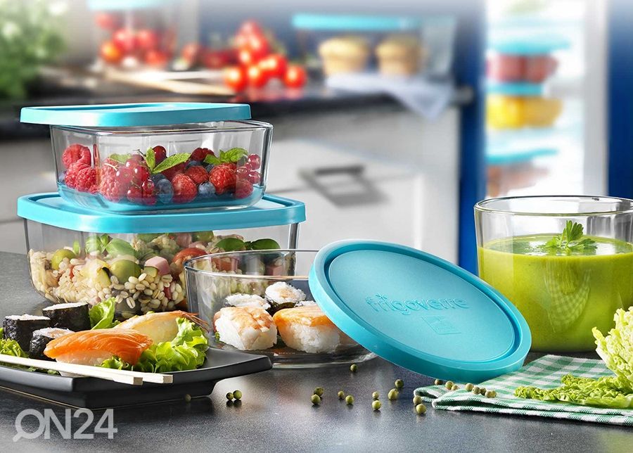 Kaanega klaaskauss Frigoverre 340 ml 10x10 cm, 2 tk suurendatud