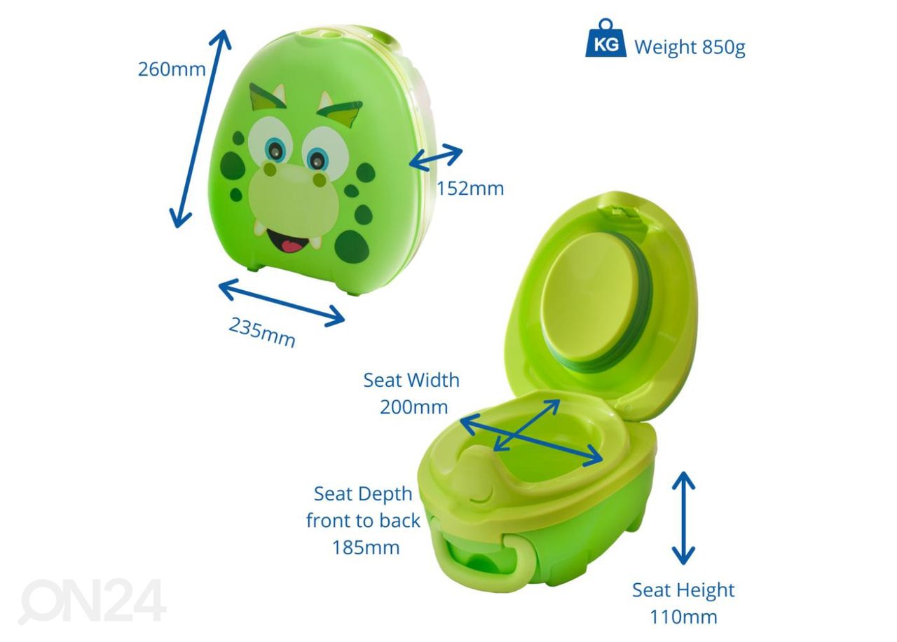 Kaasaskantav pissipott My Carry Potty dinosaurus suurendatud