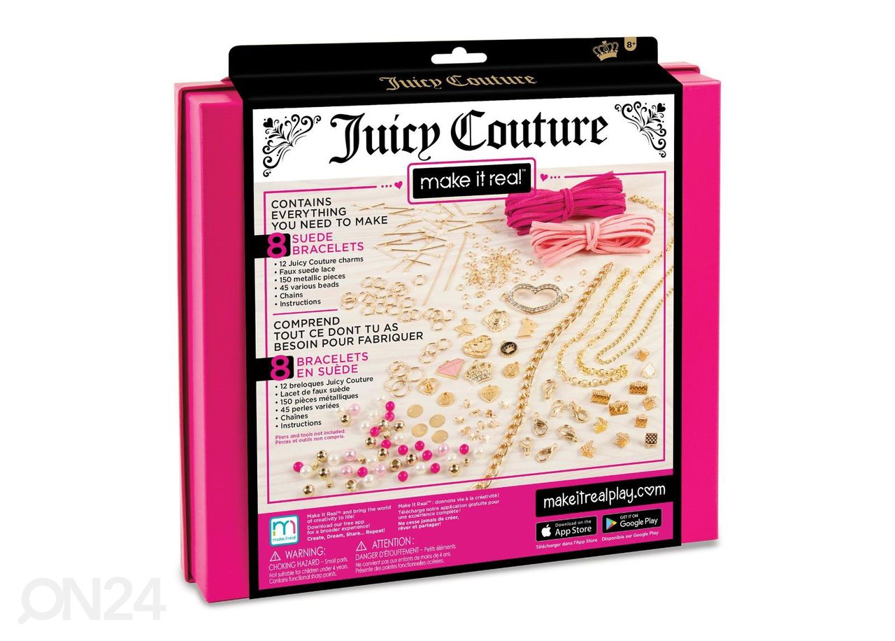 Käevõrude meisterdamise komplekt lastele Juicy Couture MAKE IT REAL suurendatud