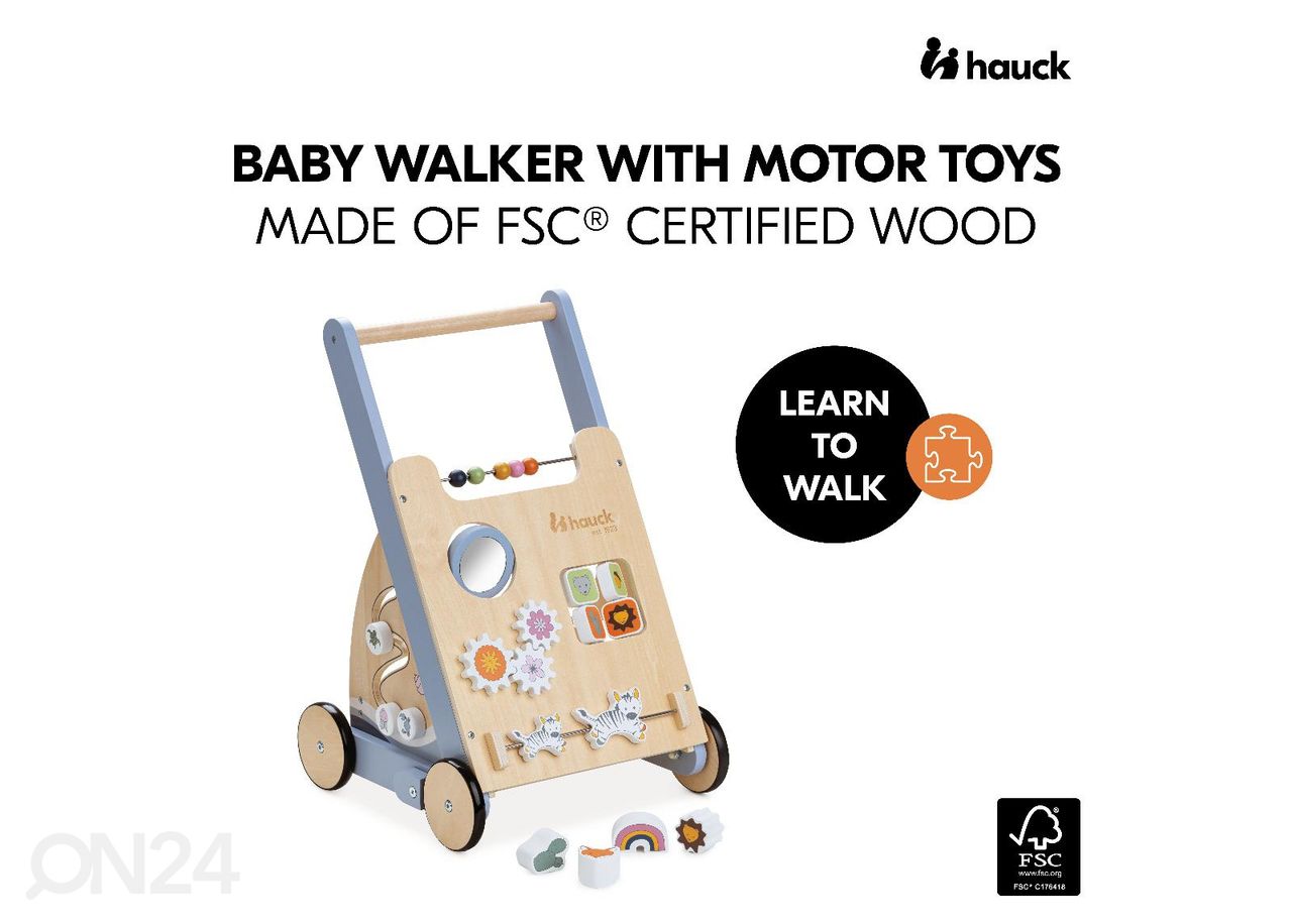 Käimistugi motoorikakeskus Hauck Learn to Walk Skills suurendatud