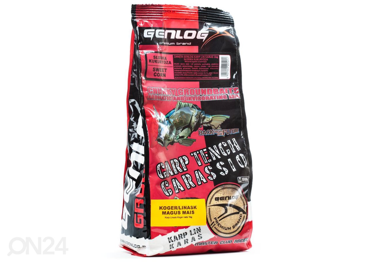 Kalade sööt genlog 1 kg koger/linask vanilje/mesi suurendatud