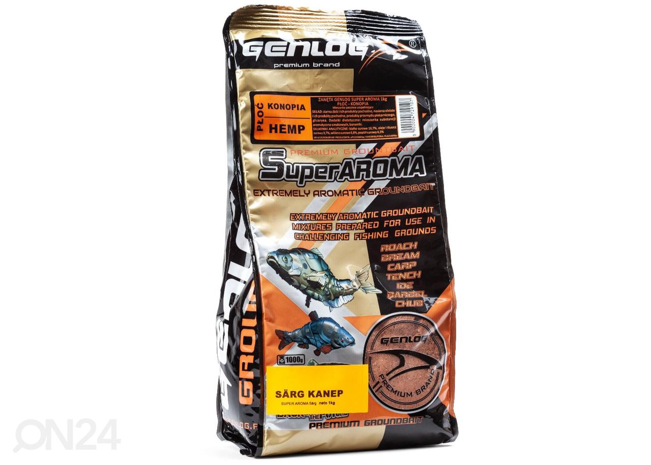 Kalasööt genlog super aroma 1 kg särg kanep suurendatud