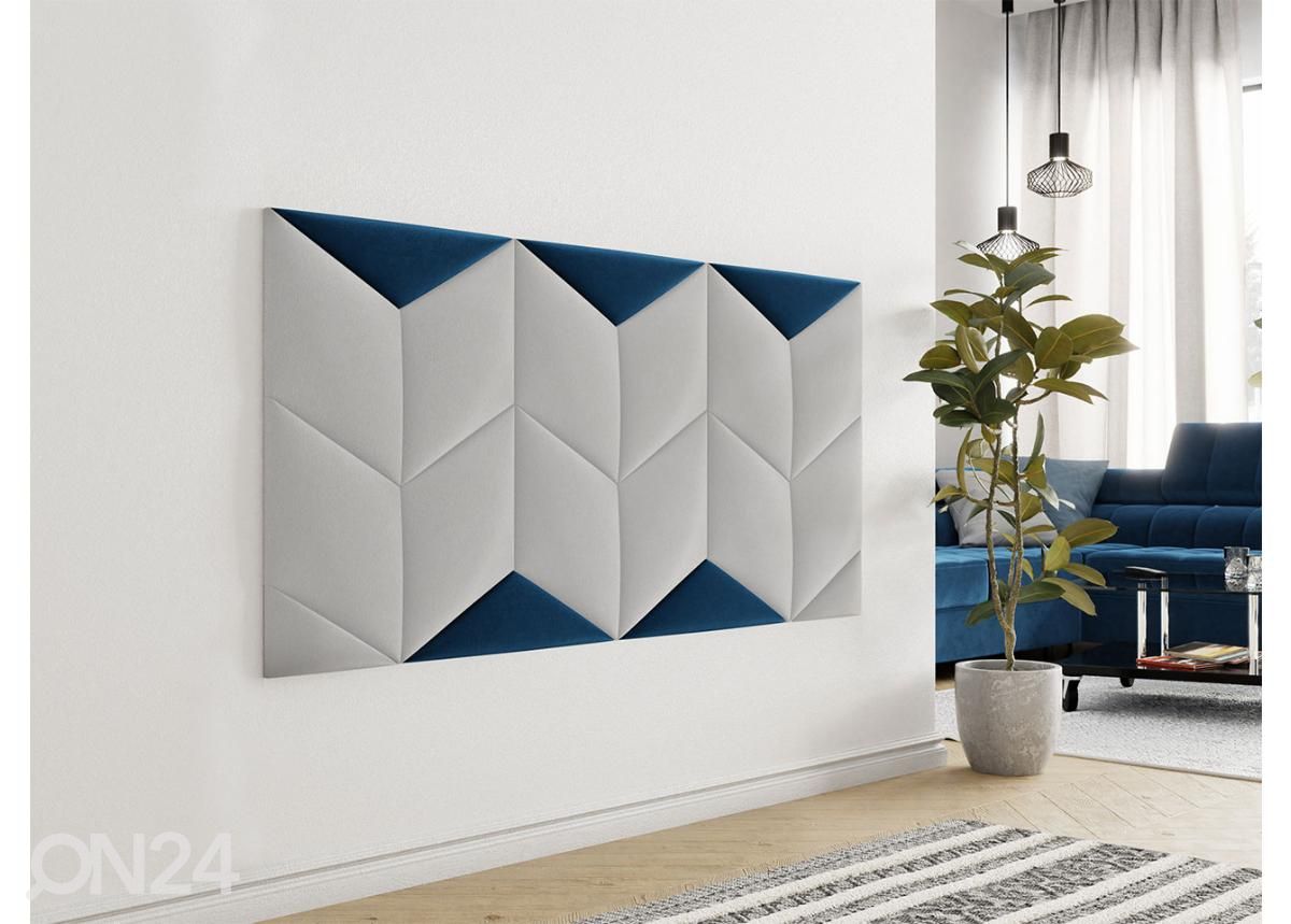 Kangaga kaetud seinapaneel Nurk II 17x33 cm suurendatud
