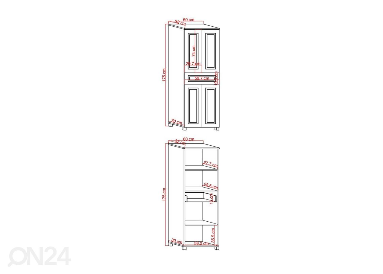 Kapp 60 cm suurendatud