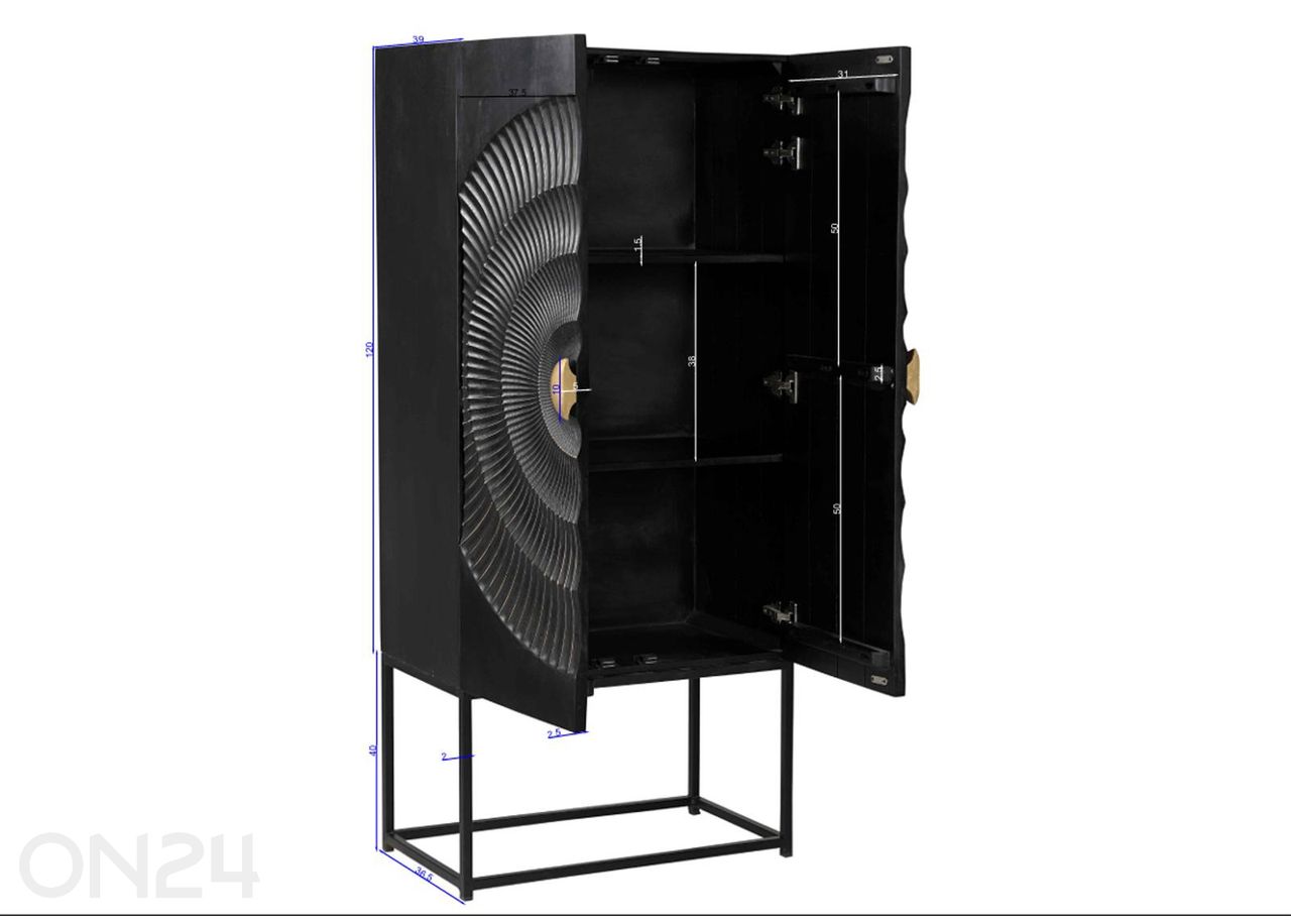 Kapp Black Smooth 75 cm suurendatud