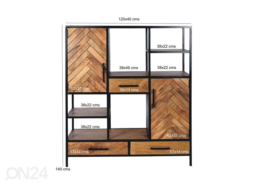 Kappriiul Brooklyn 120 cm suurendatud