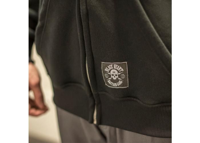 Kapuutsiga vabaaja pusa BLACK HEART Hot Rod Bell Zip suurendatud