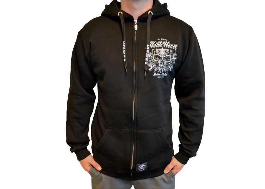 Kapuutsiga vabaaja pusa BLACK HEART Trigger Zip suurendatud