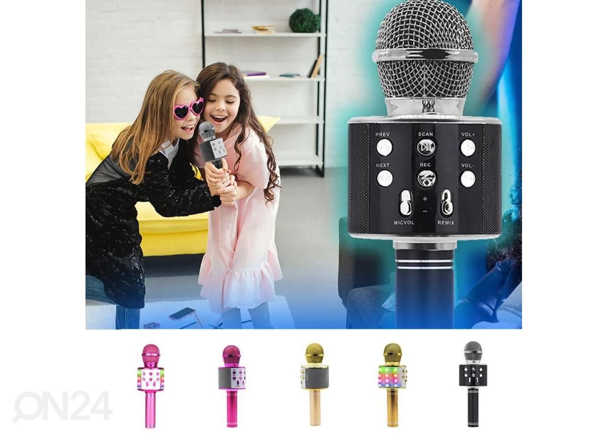 Karaokemikrofon kõlariga Manta MIC20GL, kuldne suurendatud