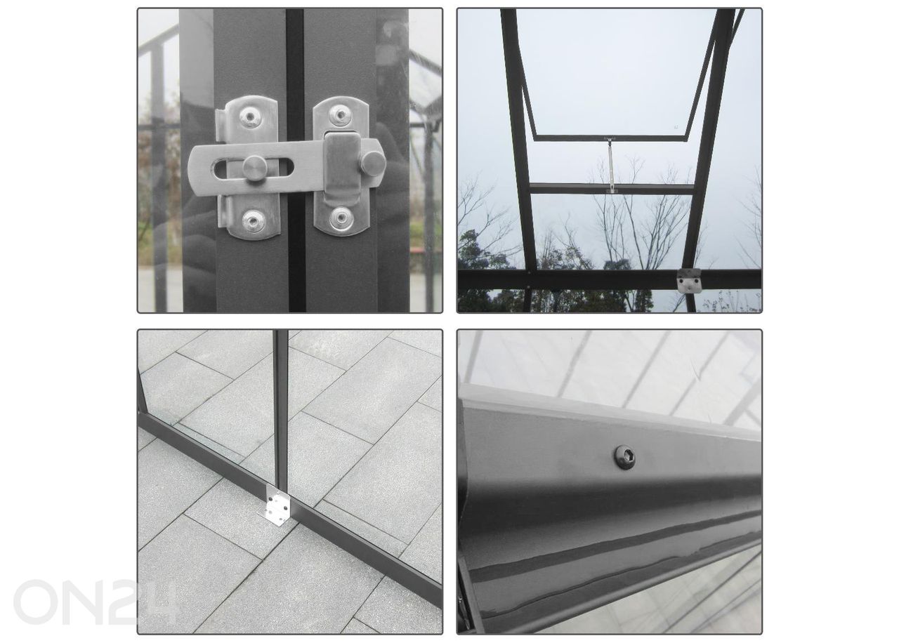 Kasvuhoone klaasist 4,3 m² suurendatud