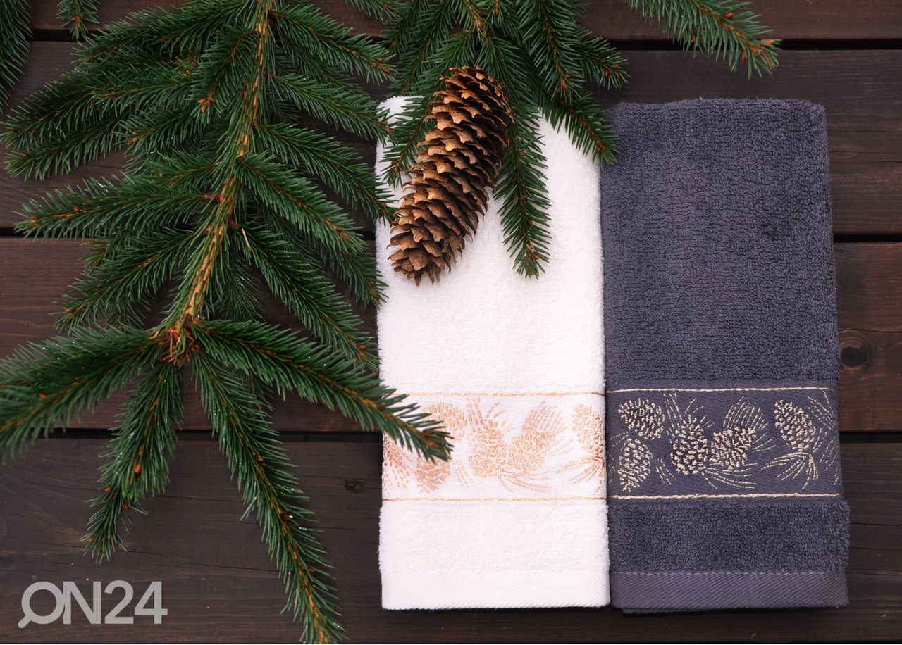 Käterätikute komplekt Holly kreem 2 tk, 30x50 cm suurendatud