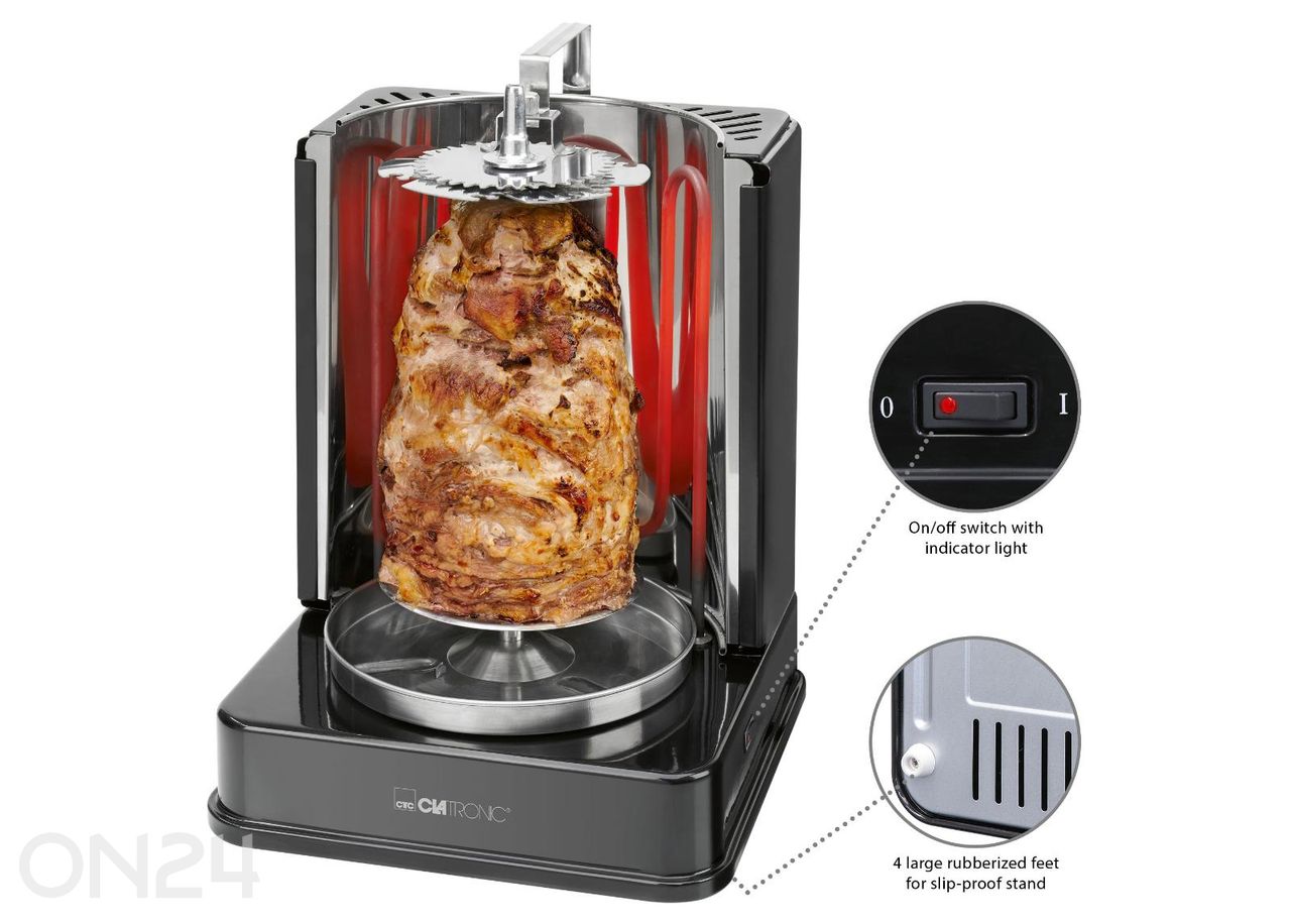 Kebabimasin Clatronic DVG3686BL suurendatud