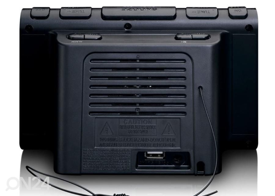 Kellraadio USB laadija ja -mängijaga Lenco CR525BK, must suurendatud