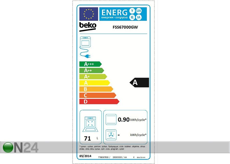 Keraamiline pliit Beko suurendatud