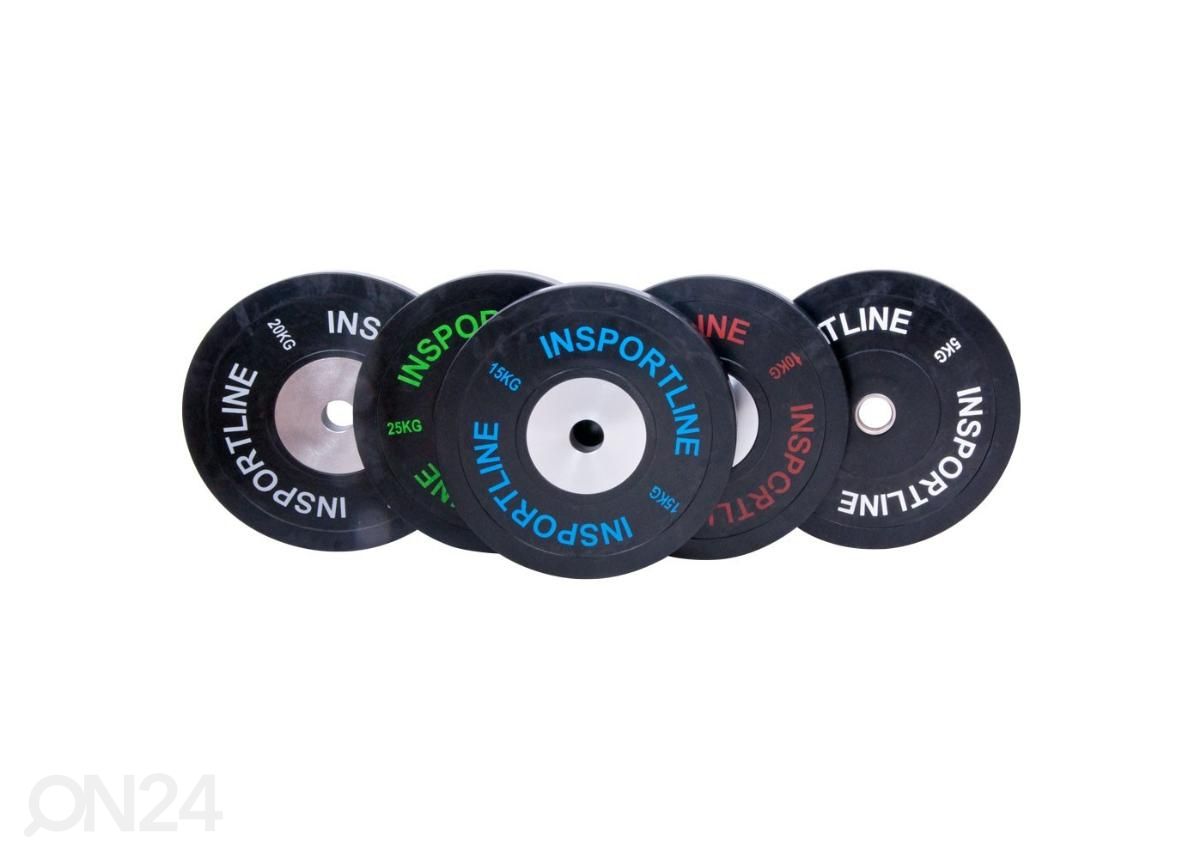 Ketas kummist Bumper Plate 5kg inSPORTline suurendatud