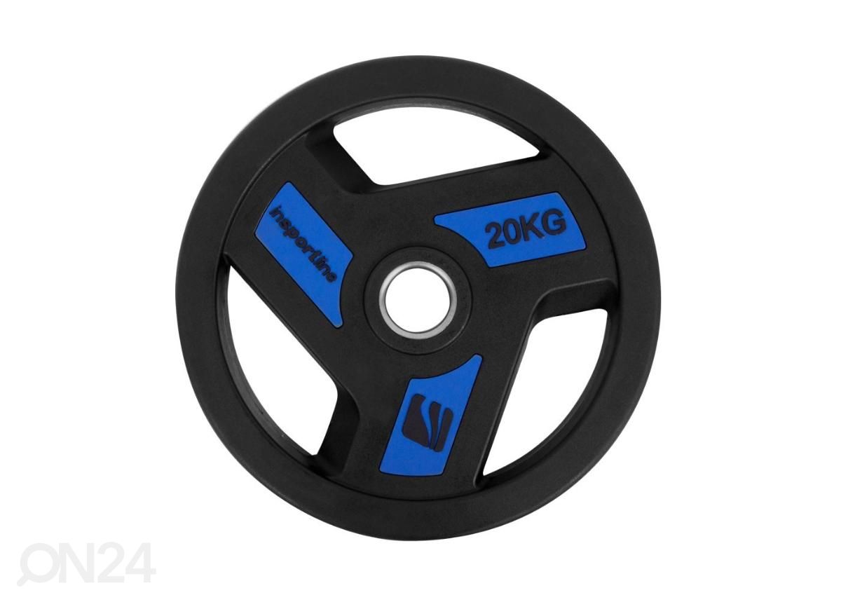 Ketas kummist kattega Olympic Komplekt 2x 1.25-25kg inSPORTline suurendatud