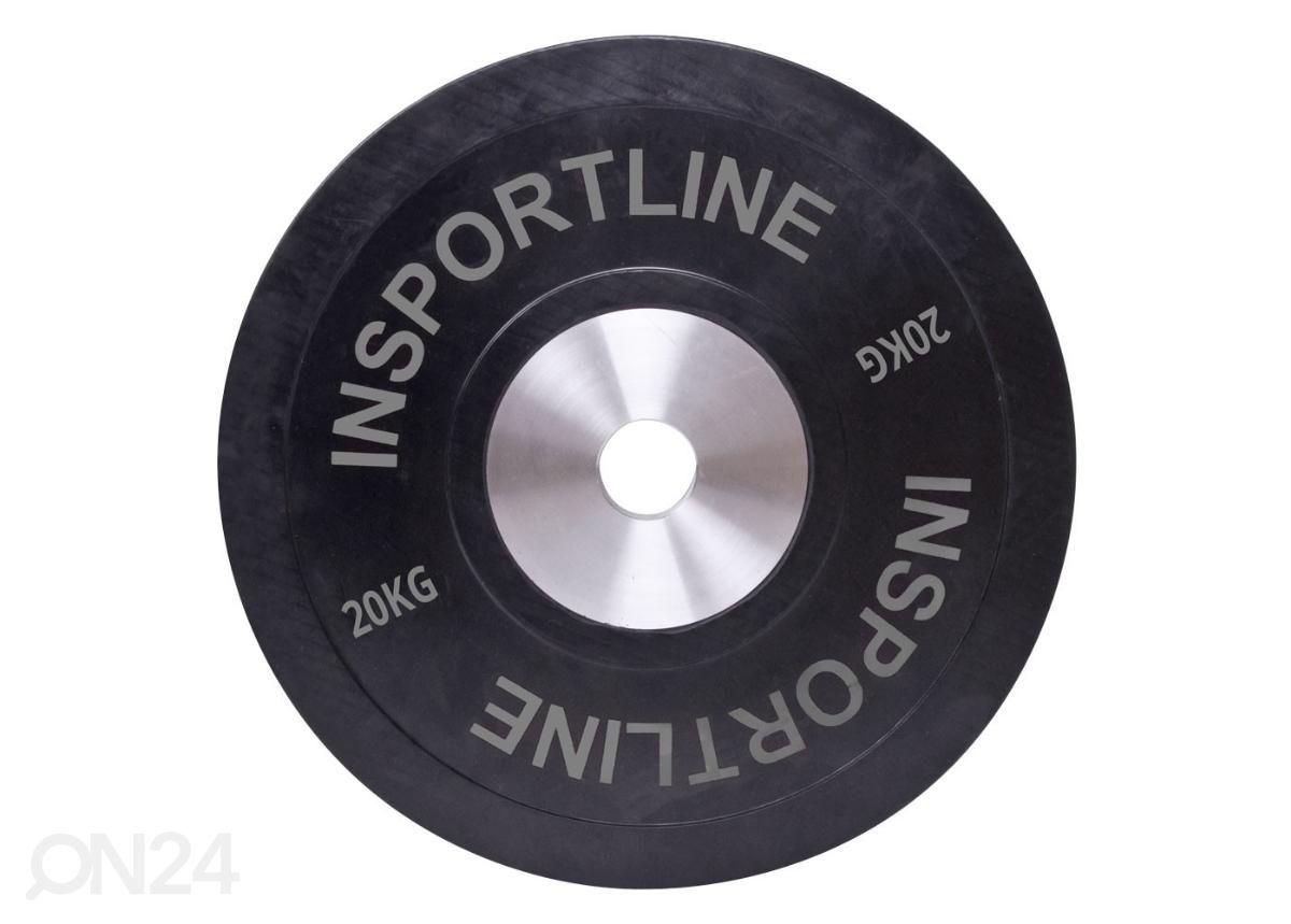 Ketas kummist Set Bumper Plate 2x 5-25kg inSPORTline suurendatud