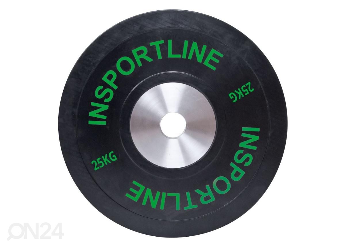 Ketas kummist Set Bumper Plate 2x 5-25kg inSPORTline suurendatud