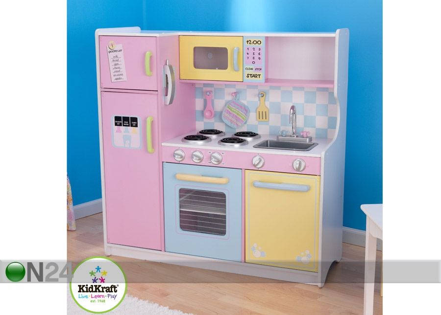 KidKraft suur pastelne mänguköök suurendatud
