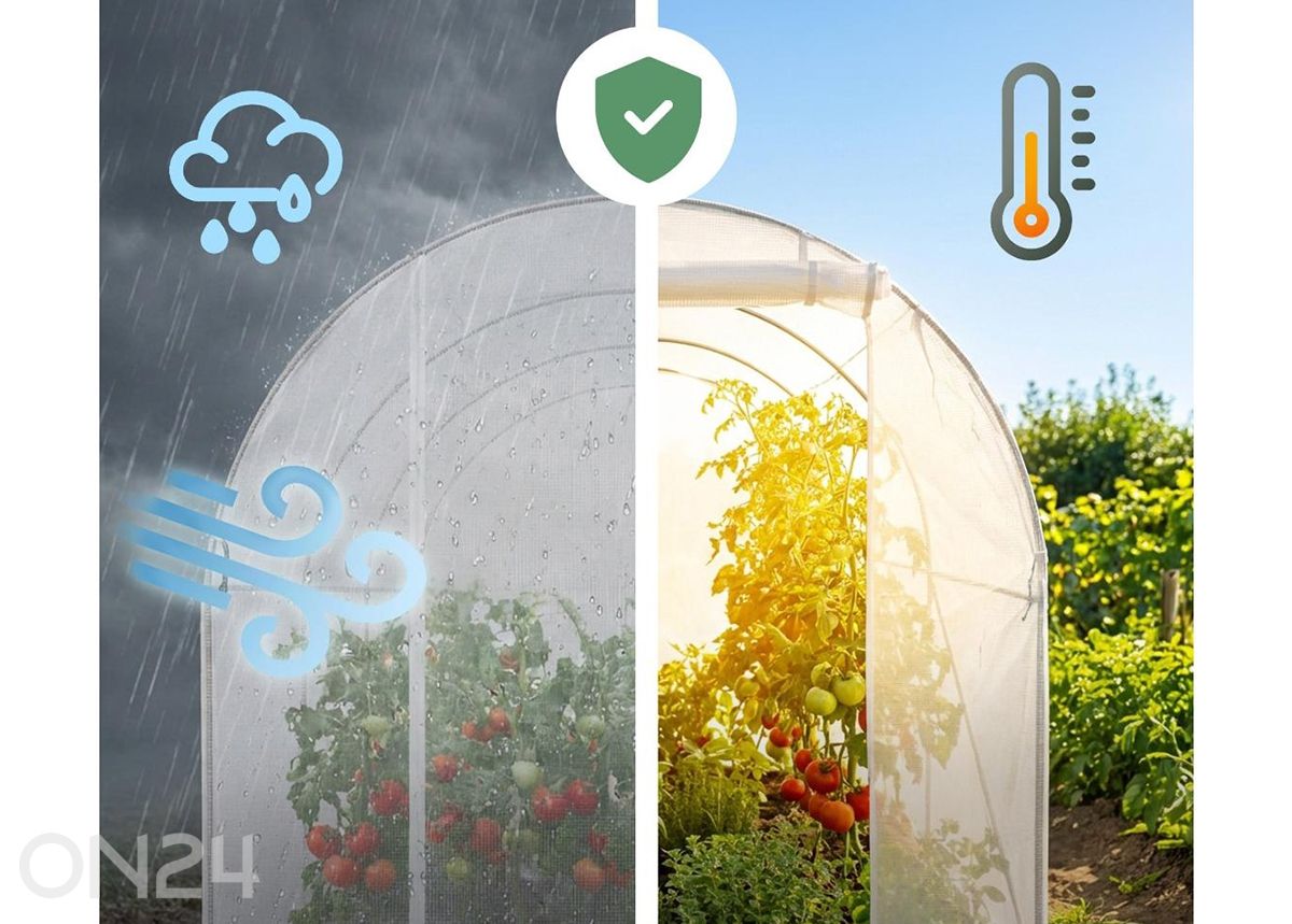 Kilekasvuhoone 6 m² suurendatud