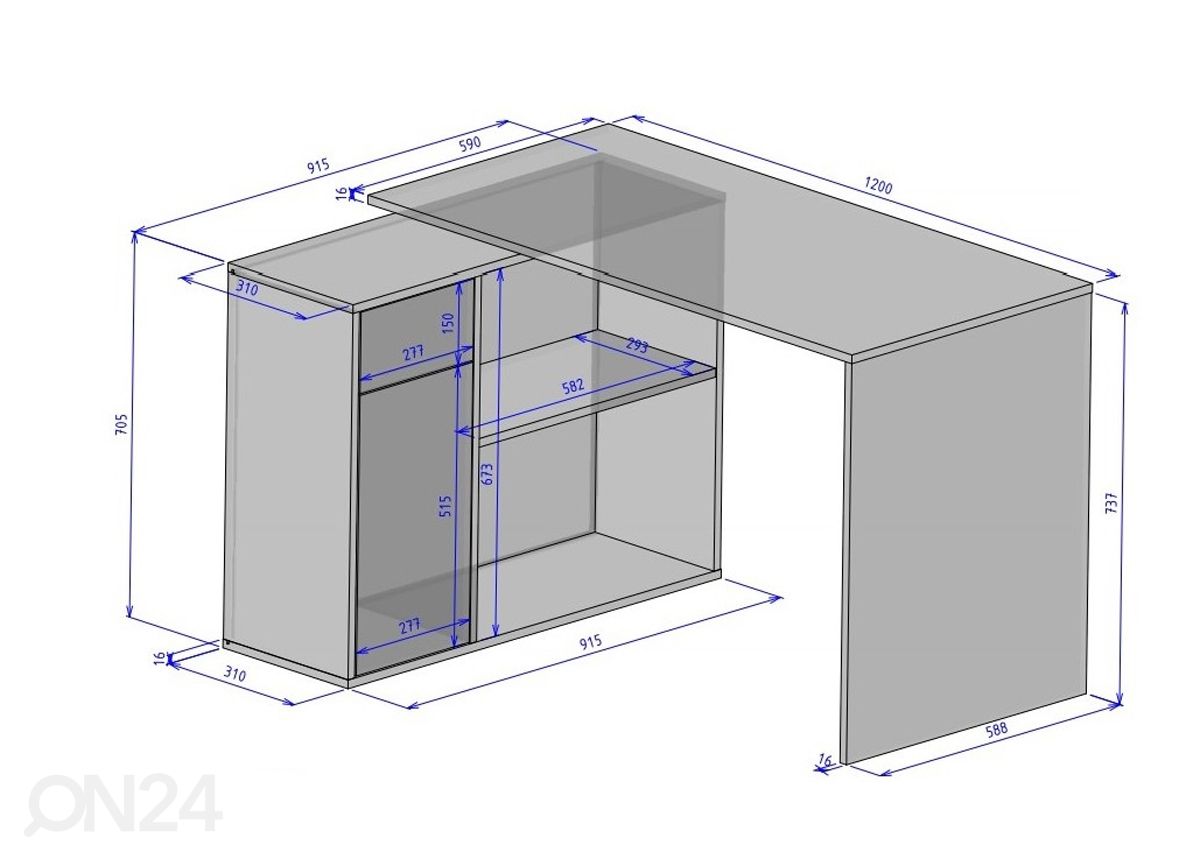 Kirjutuslaud suurendatud
