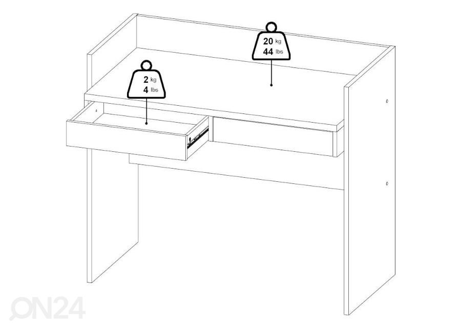 Kirjutuslaud Function 110 cm suurendatud