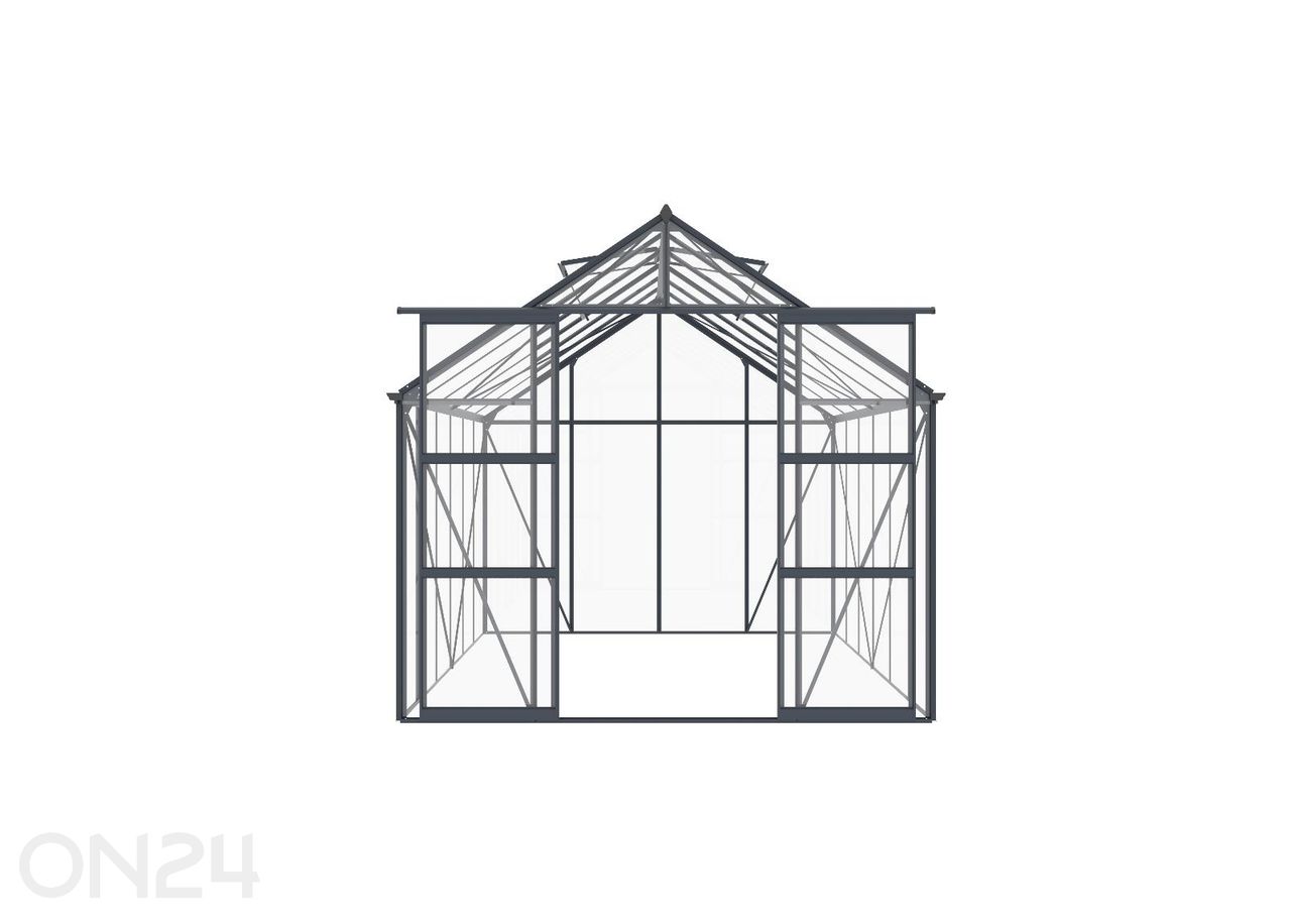 Klaaskasvuhoone Elegant 8,94 m², hall suurendatud