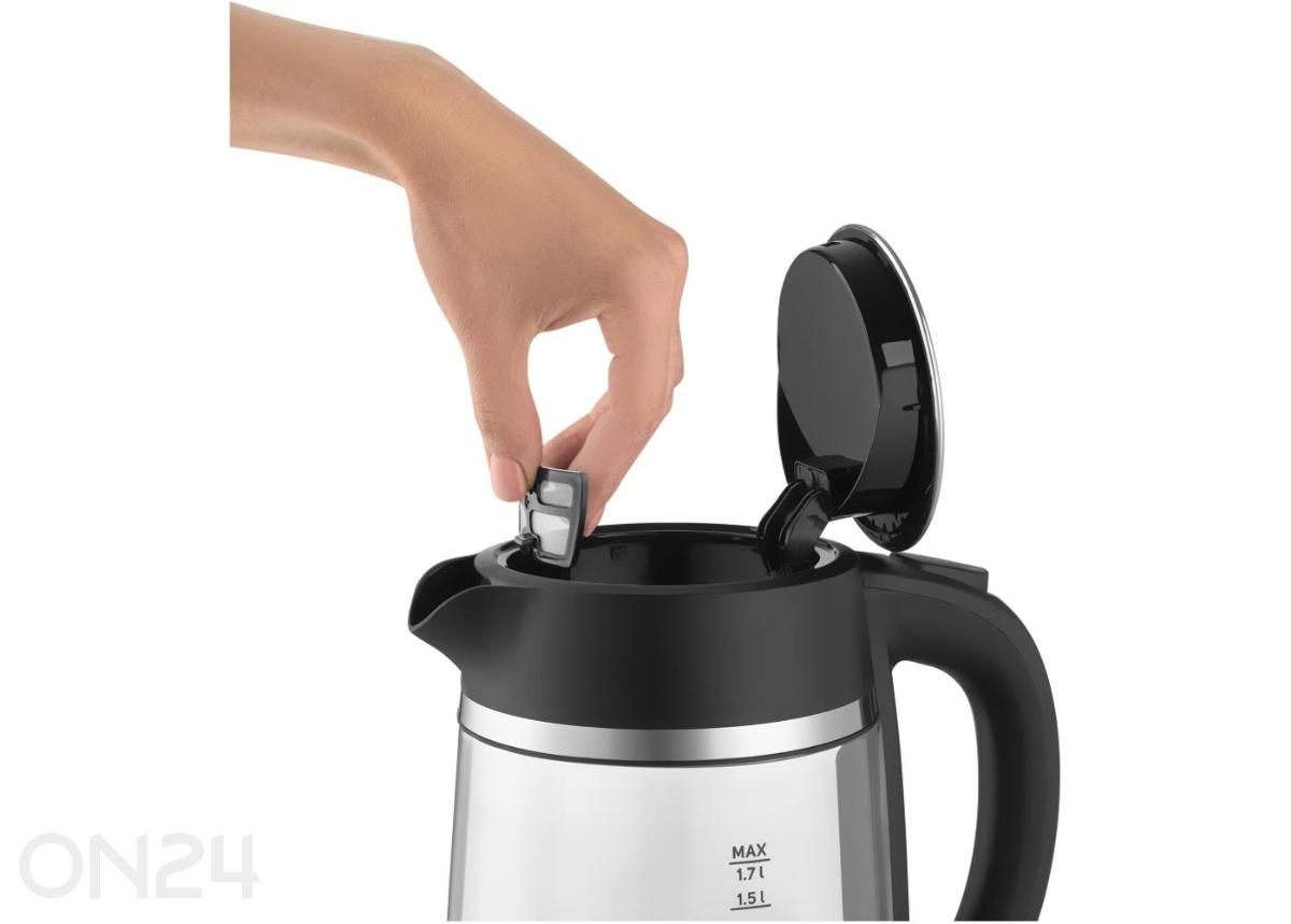 Klaaskorpusega veekeetja Sencor SWK2711BK suurendatud