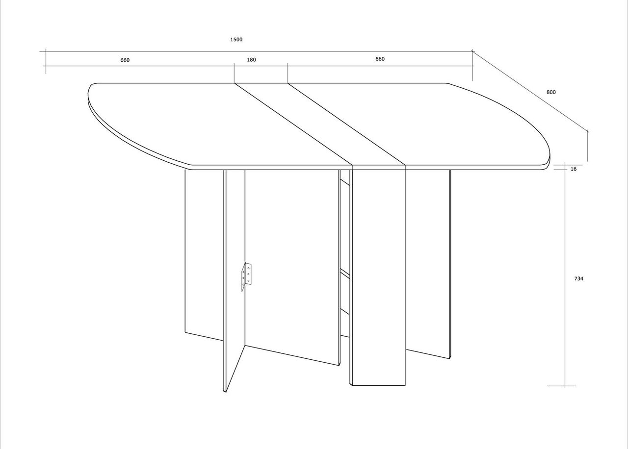 Klapplaud 80x86-150 cm suurendatud