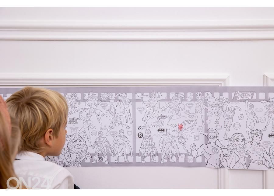 Kleebitav värvimispaber rullis Gerardo's Toys Jolly Rolly Justice League suurendatud