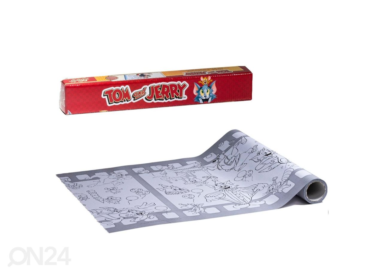 Kleebitav värvimispaber rullis Tom ja Jerry Gerardo's Toys Jolly Rolly suurendatud