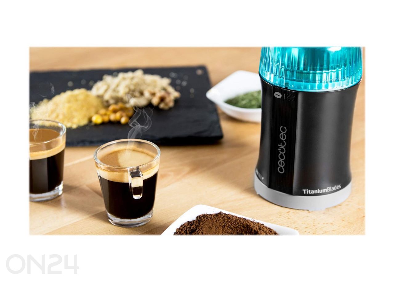 Kohvi- ja maitseainete veski TitanMill 200, must suurendatud