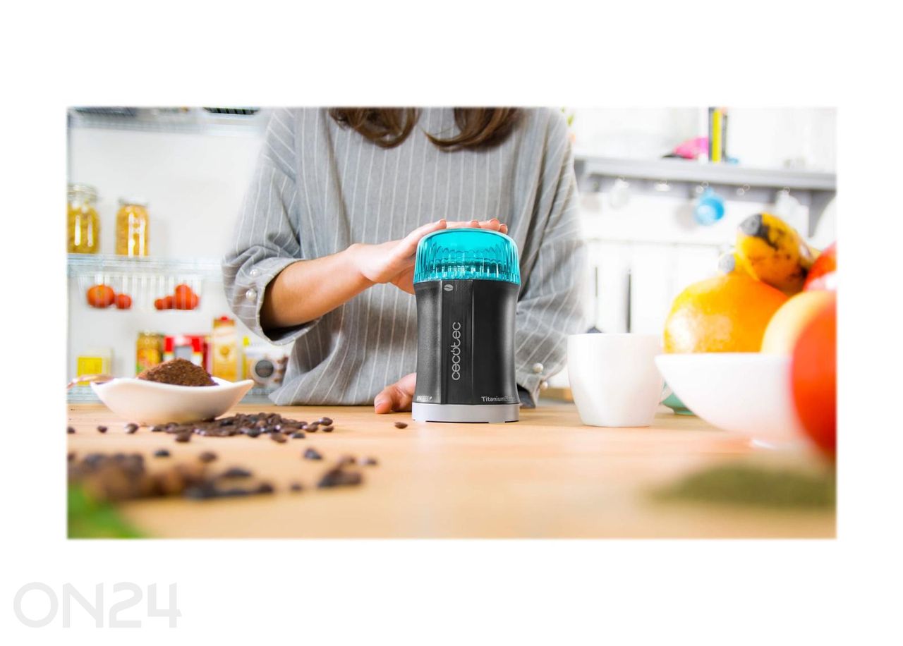 Kohvi- ja maitseainete veski TitanMill 200, must suurendatud