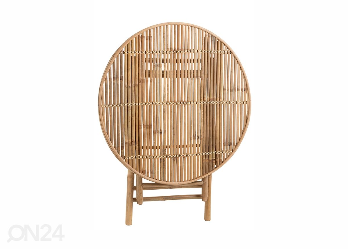 Kokkuklapitav laud Bamboo Ø 90 cm suurendatud