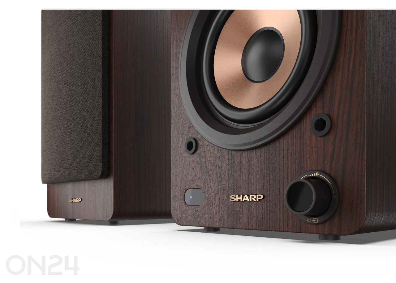 Kõlarid Sharp, 60W RMS, Bluetooth, pruun suurendatud