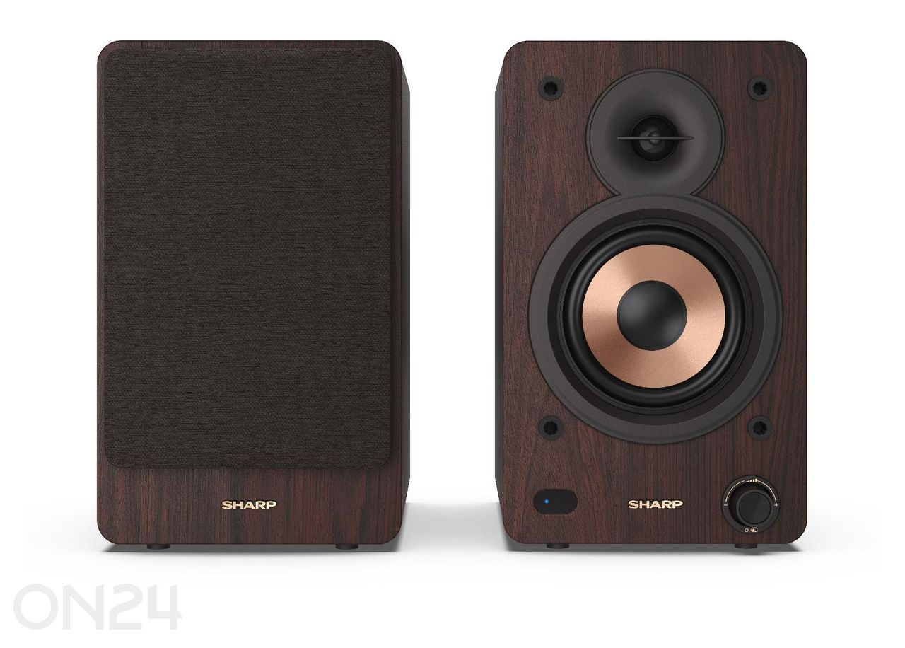 Kõlarid Sharp, 60W RMS, Bluetooth, pruun suurendatud
