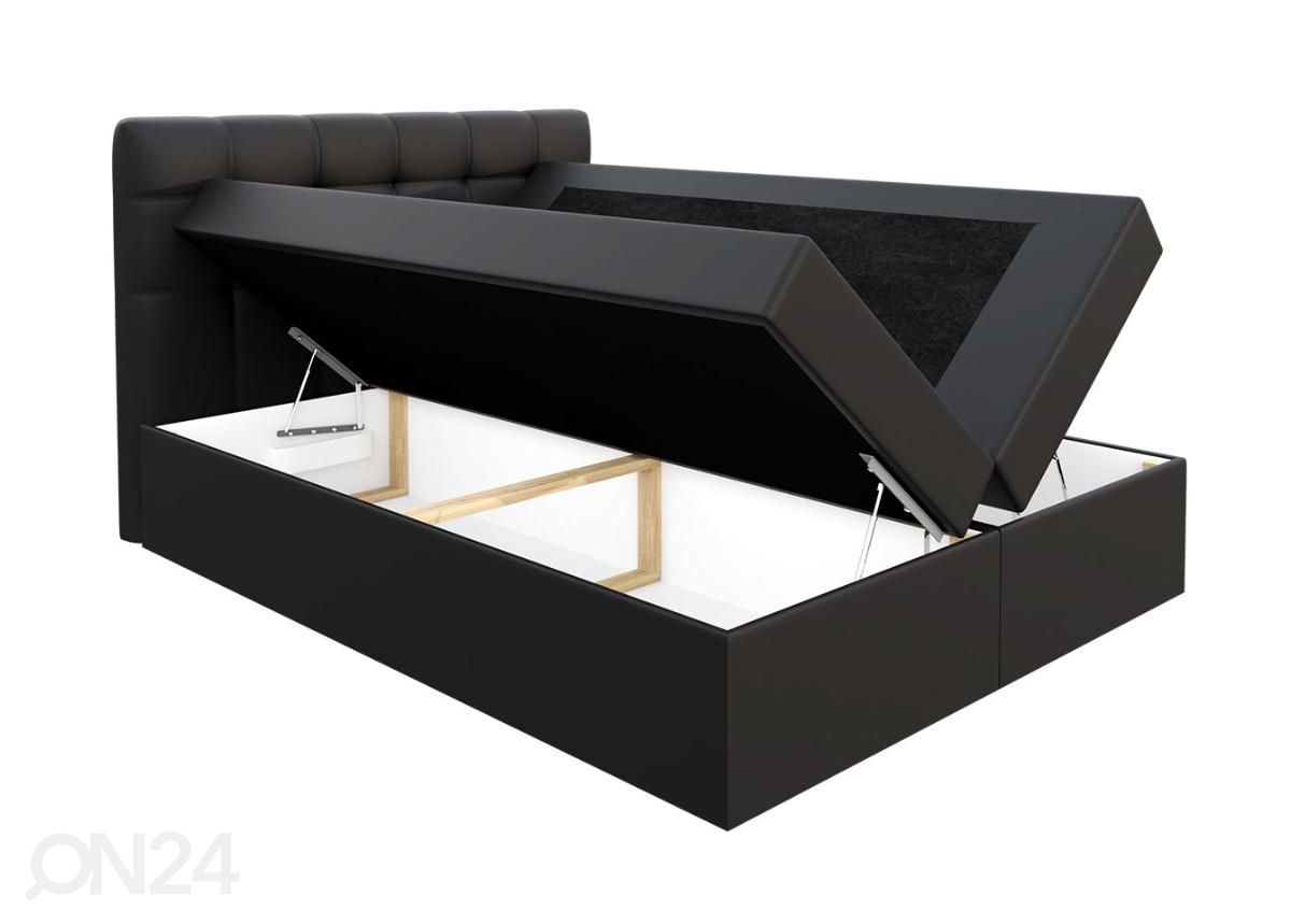 Kontinentaalvoodi valge kunstnahk 120x200 cm suurendatud