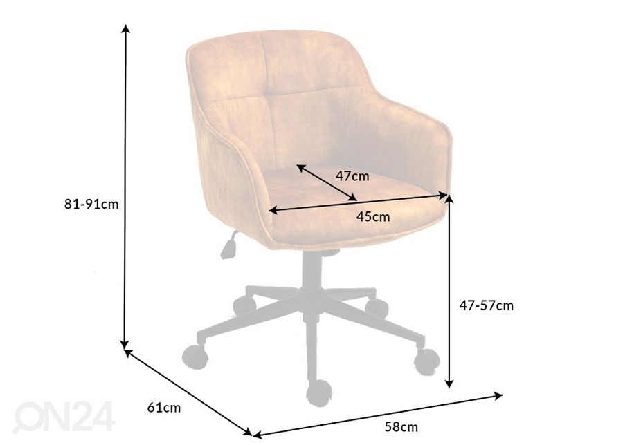 Kontoritool Euphoria suurendatud